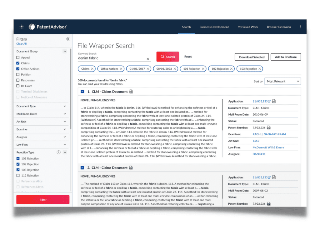 3 Steps to Finding a Winning Office Action Response With Full-Text File Wrapper Search 3