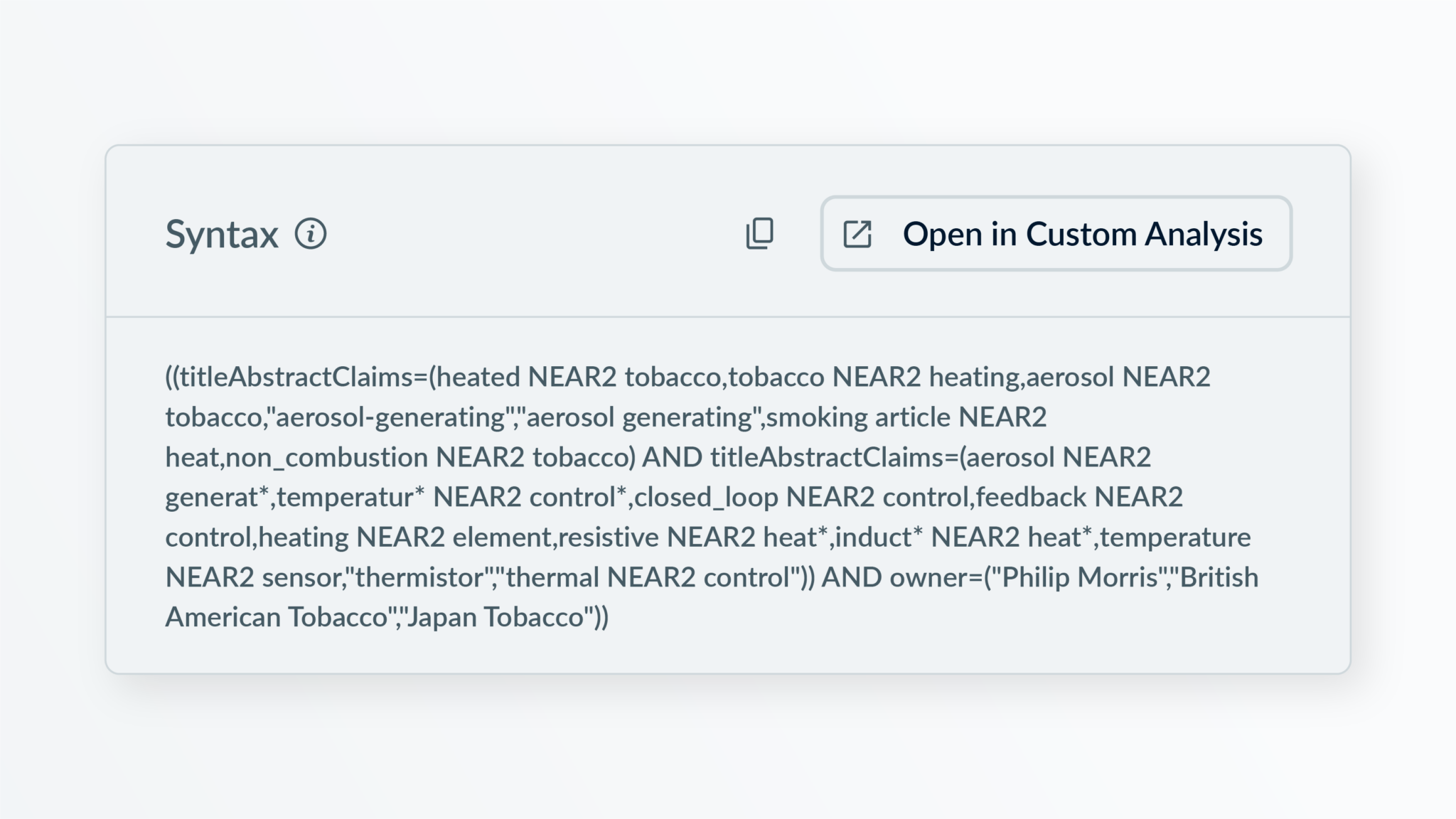 PatentSight+ with Protégé - Key Capabilities - Protege structures the query