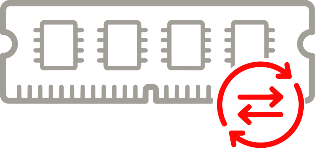 DDR - Double Data Rate DRAM technology icon