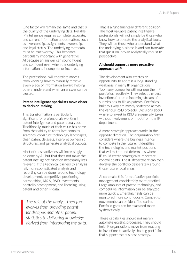 How AI is changing the work of IP professionals