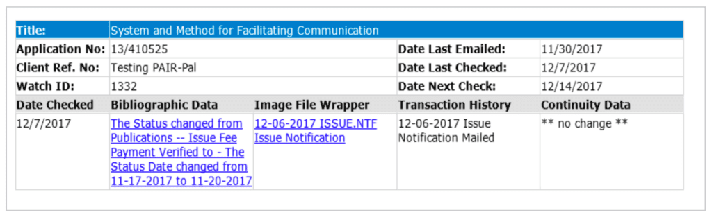 Monitoring Patent Applications