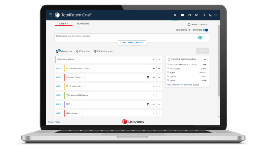 LexisNexis TotalPatent One®